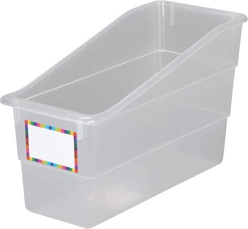 Really Good Stuff - 164450OR Durable Book and Binder Holder, 5½"x12½"x7½", 18 Colors (1 Bin) – Ideal for Narrow or Vertical Storage Needs Like Magazines, Books, Folders – Color-Code Home or Classroom in Saudi Arabia