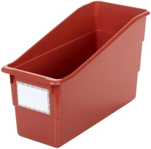 Really Good Stuff - 164450OR Durable Book and Binder Holder, 5½"x12½"x7½", 18 Colors (1 Bin) – Ideal for Narrow or Vertical Storage Needs Like Magazines, Books, Folders – Color-Code Home or Classroom in Saudi Arabia