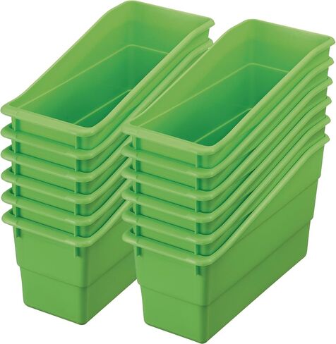 Really Good Stuff - 164450OR Durable Book and Binder Holder, 5½"x12½"x7½", 18 Colors (1 Bin) – Ideal for Narrow or Vertical Storage Needs Like Magazines, Books, Folders – Color-Code Home or Classroom in Saudi Arabia