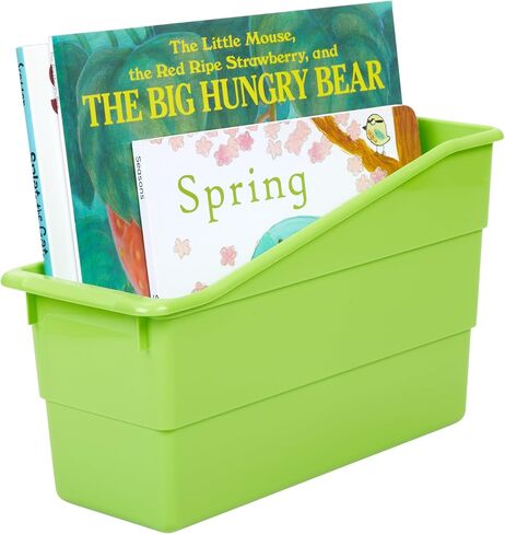 Really Good Stuff - 164450OR Durable Book and Binder Holder, 5½"x12½"x7½", 18 Colors (1 Bin) – Ideal for Narrow or Vertical Storage Needs Like Magazines, Books, Folders – Color-Code Home or Classroom in Saudi Arabia