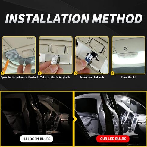 مجموعة مصابيح LED داخلية فائقة السطوع مكونة من 13 قطعة من Canbus، بديلة لمصابيح LED لـ 2009-2018 Dodge Ram 6000K + أضواء لوحة الترخيص + أداة تثبيت in Kuwait