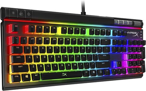 HyperX Alloy Elite 2 Mechanical Gaming Keyboard Red Switch RGB LED Backlit Customize Full Size 100% Anti-Ghosting 80 Million Keystrokes for PC PS4 PS5 Xbox Series X|S Xbox One (Renewed) in Saudi Arabia