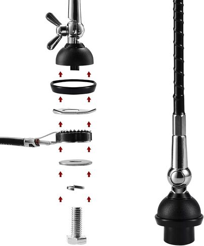 Radioddity CB-514 CB Antenna 23 inch High Gain Whip Antenna 27 Mhz with Adjustable Angle,157 inch Cable for CB Radios in Saudi Arabia