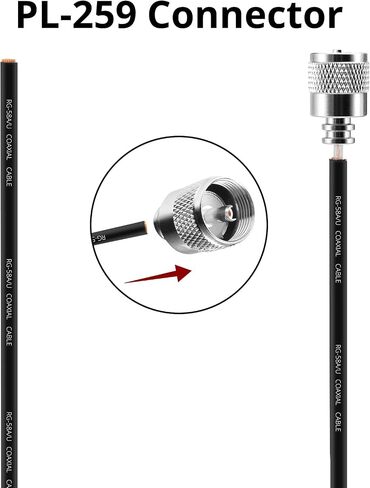 Radioddity CB-514 CB Antenna 23 inch High Gain Whip Antenna 27 Mhz with Adjustable Angle,157 inch Cable for CB Radios in Saudi Arabia