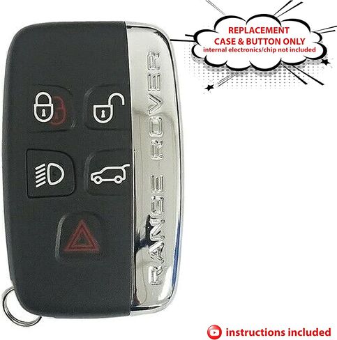 علبة شل بديلة (مبيت) طقم إصلاح عن بعد (مع تعليمات) لأزرار غطاء جهاز التحكم عن بعد Land Rover Range Rover Key Fob LR2 LR4 LR 2 4 Evoque Sport - (معرف لجنة الاتصالات الفيدرالية: KOBJTF10A، P/N: CH22-15K601-AB) in Saudi Arabia
