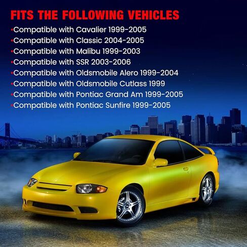 خزان تبريد المحرك الأمامي 603-109 متوافق مع شيفروليه كافالير كلاسيك ماليبو SSR/ أولدزموبيل أليرو كاتلاس/ بونتياك جراند آم صن فاير in Kuwait