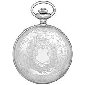 Stainless Steel Hunter Case Mechanical Pocket Watch White in Saudi Arabia