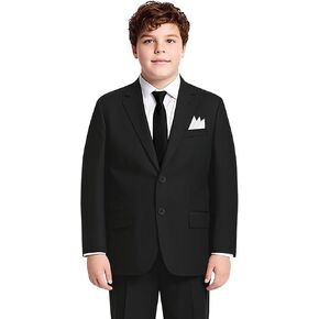 Marvelous World Boys' Plus Size Stretch Suit Set, Adjustable Waist, Youth Suit Size 8-20