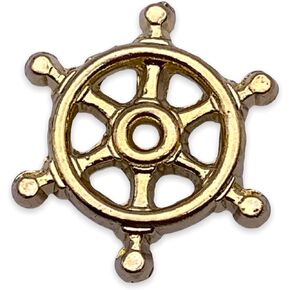STOCKPINS Ship's Wheel Lapel Pin - Gold Nautical Pin for Backpacks, Hats, and Jackets, Perfect Sailor Badge and Tie Tack for Men & Women in Saudi Arabia