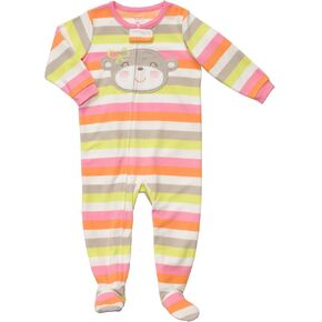 Carter's Toddler Footed Fleece Sleeper-Monkey w Green Bow in Kuwait