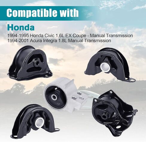Engine Motor & Transmission Mount Kit 4pcs Compatible with Fits 2002-2006 Acura RSX 2.0L for Auto Transmission Replace A6597 A4567 A4508 A4506 in Saudi Arabia