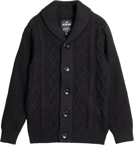 X RAY Boy's Cable Knit Cardigan (S - XL) in Saudi Arabia