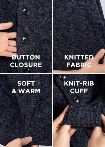 X RAY Boy's Cable Knit Cardigan (S - XL) in Saudi Arabia