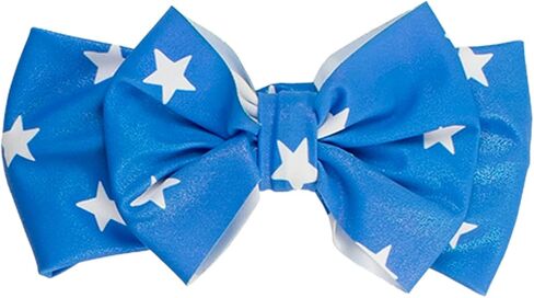RuffleButts Girls UPF50+ Shimmer Swim Bow Headband in Saudi Arabia