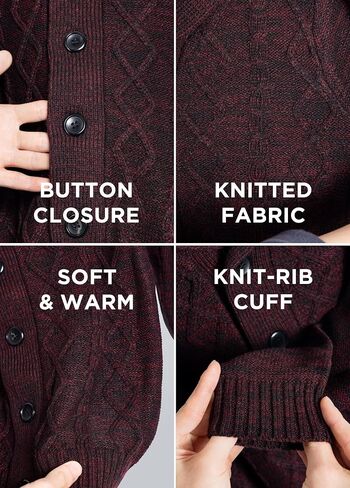 X RAY Boy's Cable Knit Cardigan (S - XL) in Saudi Arabia