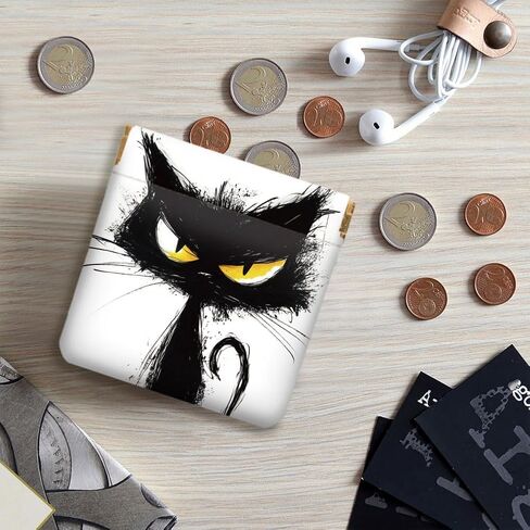 PecoBlue 4pcs Leather Squeeze Coin Pres for Women - Cut Cat and Plant مقاومة للماء ودائم محفظة Mini Money ، أفضل هدية لحفيدة ابنة فتاة in Kuwait