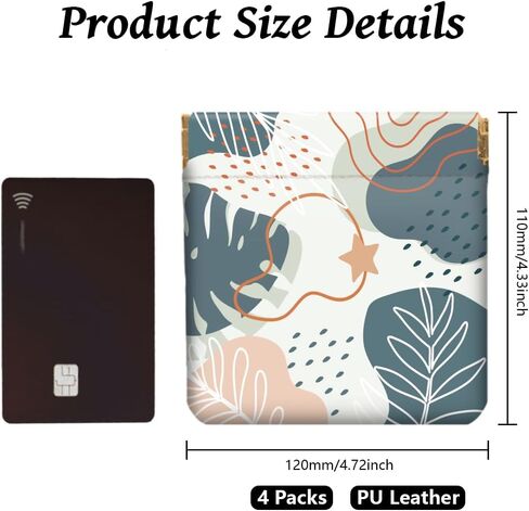 PecoBlue 4pcs Leather Squeeze Coin Pres for Women - Cut Cat and Plant مقاومة للماء ودائم محفظة Mini Money ، أفضل هدية لحفيدة ابنة فتاة in Kuwait