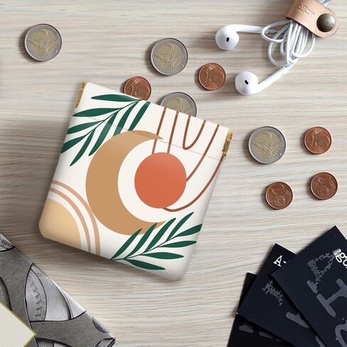 PecoBlue 4pcs Leather Squeeze Coin Pres for Women - Cut Cat and Plant مقاومة للماء ودائم محفظة Mini Money ، أفضل هدية لحفيدة ابنة فتاة in Kuwait