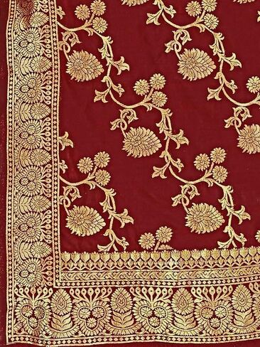 DEVANGI Women's Woven Banarasi Silk Dupatta/Chunni in Saudi Arabia