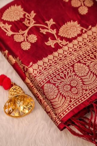 DEVANGI Women's Woven Banarasi Silk Dupatta/Chunni in Saudi Arabia
