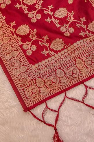 DEVANGI Women's Woven Banarasi Silk Dupatta/Chunni in Saudi Arabia