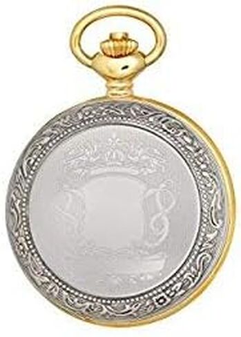 Two-Tone Hunter Case Mechanical Pocket Watch White in Saudi Arabia