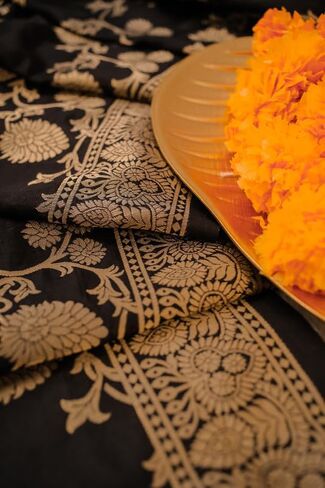 DEVANGI Women's Woven Banarasi Silk Dupatta/Chunni in Saudi Arabia
