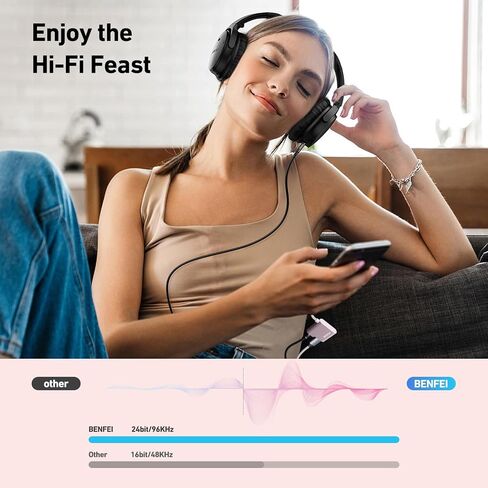 BENFEI USB C to Audio Jack Adapter with 60W Fast Charging, USB-C to 3.5mm Female Headphone Compatible with iPhone 15 Pro Max/15 Pro/15, Samsung Galaxy S24/S23/S22/S21 Ultra, iPad Pro, Pixel 8 Grey in Kuwait