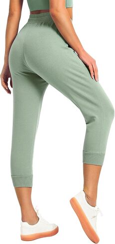 SPECIALMAGIC Women's Sweatpants Capri Pants Cropped Jogger Running Pants Lounge Loose Fit Drawstring Waist with Side Pockets in Saudi Arabia