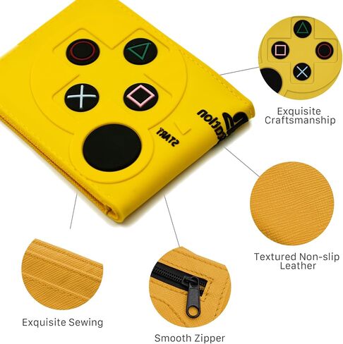 Game Controller Wallets For Kids, Man, Teen Bifold Wallet Multiple Card Slots and Coin Pocket Gamepad Silicone And PU Leather Surface Video Game Kids Wallet in Green in Saudi Arabia