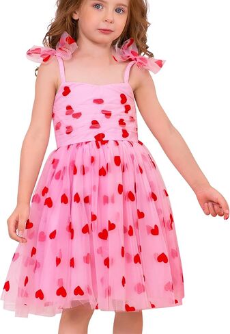 1st Birthday Outfit for Baby Girls, Infant Toddler Sleeveless Daisy Princess Tulle Tutu Dress First Birthday Cake Smash Photoshoot Baby Shower Summer Sundress Baby Pink 5-6 T in Saudi Arabia