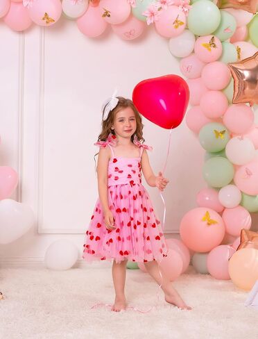 1st Birthday Outfit for Baby Girls, Infant Toddler Sleeveless Daisy Princess Tulle Tutu Dress First Birthday Cake Smash Photoshoot Baby Shower Summer Sundress Baby Pink 5-6 T in Saudi Arabia