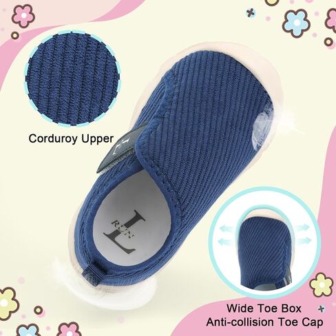 أحذية صغار من L-Run Toddler Barefoot Boys 'Girls Corduroy Sneakers للأحذية المدرسية المغلقة الداخلية والخارجية للأطفال in Kuwait