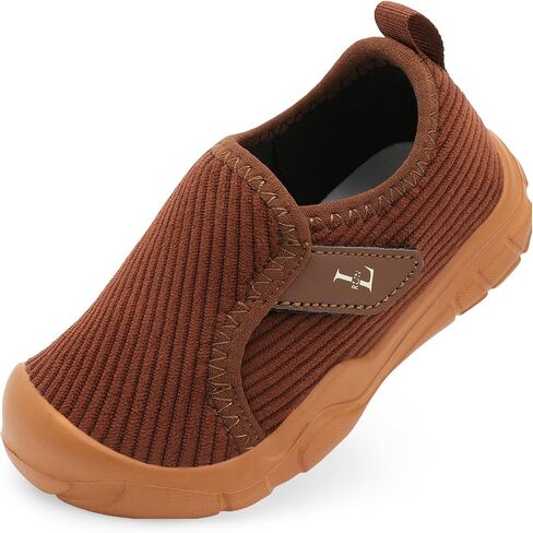 أحذية صغار من L-Run Toddler Barefoot Boys 'Girls Corduroy Sneakers للأحذية المدرسية المغلقة الداخلية والخارجية للأطفال in Kuwait