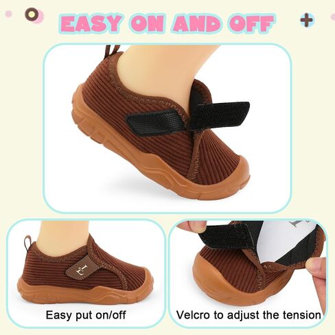 أحذية صغار من L-Run Toddler Barefoot Boys 'Girls Corduroy Sneakers للأحذية المدرسية المغلقة الداخلية والخارجية للأطفال in Kuwait