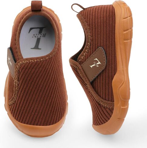 أحذية صغار من L-Run Toddler Barefoot Boys 'Girls Corduroy Sneakers للأحذية المدرسية المغلقة الداخلية والخارجية للأطفال in Kuwait