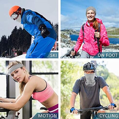 Sun Protection Face Mask Neck Gaiter - 9 Pack Breathable UV Protection Scarf for Men & Women, Hiking, Cycling, Running in Saudi Arabia