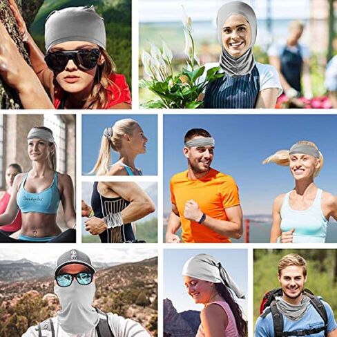 Sun Protection Face Mask Neck Gaiter - 9 Pack Breathable UV Protection Scarf for Men & Women, Hiking, Cycling, Running in Saudi Arabia
