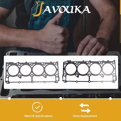 مجموعة حشية الرأس MLS مع مسامير، HS26284PT-1 ES72200، لسيارة دودج تشارجر دورانجو ماغنوم رام 1500/2500/3500، لسيارة جيب كوماندر جراند شيروكي، لسيارة كرايسلر 300 أسبن، 2003-2008، 5.7L V8 OHV Vin Code: D 2 in Kuwait