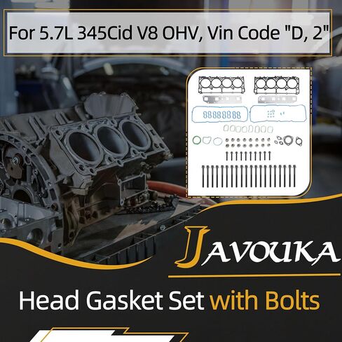 مجموعة حشية الرأس MLS مع مسامير، HS26284PT-1 ES72200، لسيارة دودج تشارجر دورانجو ماغنوم رام 1500/2500/3500، لسيارة جيب كوماندر جراند شيروكي، لسيارة كرايسلر 300 أسبن، 2003-2008، 5.7L V8 OHV Vin Code: D 2 in Kuwait