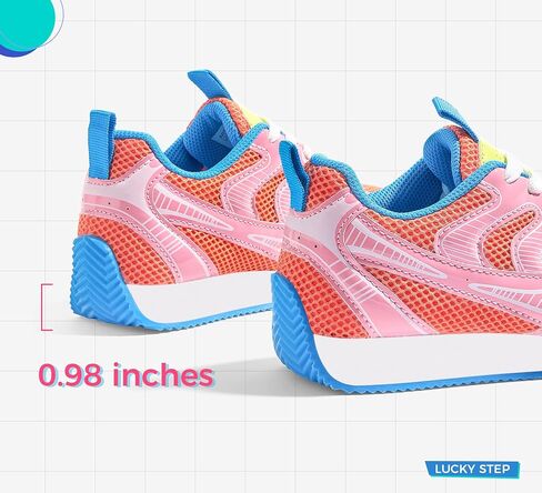 LUCKY STEP Kids Reteo Fashion Sneakers Girls Boys Breathable Mesh Tennis Casual Walking Shoes for Big&Little Kid and Toddler Athletic Trainers in Saudi Arabia