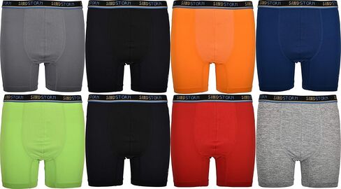 Sand Storm Boys Boxer Briefs 8-Pack Performance Dri Fusion Tech Compression No Fly Quick Dry Multipack Underwear in Saudi Arabia