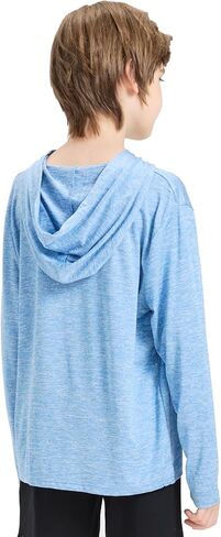 3 Pack Kids Quick-Dry Long Sleeve Hoodie Sweatshirts Boys Athletic Pullover Shirts for Everyday Wear and Sports in Kuwait