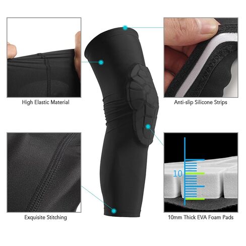 أكمام ساق chiciris chisti anti slip مع منصات الركبة الواقية ، والأنشطة ذات التأثير العالي ، والرياضة المختلفة ، وكرة السلة ، والكرة الطائرة ، والتزلج (YL in Kuwait