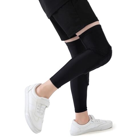 CHICIRIS Kids Anti Slip Leg Sleeves with Protective Knee Pads, Breathable, High Impact Activities, for Various sport, Basketball, Volleyball, Skating (YL in Saudi Arabia