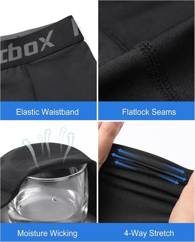 Roadbox Youth Boys Compression Shorts, Kids Spandex Underwear with Protective Cup, Athletic Base Layers for Baseball Football in Saudi Arabia