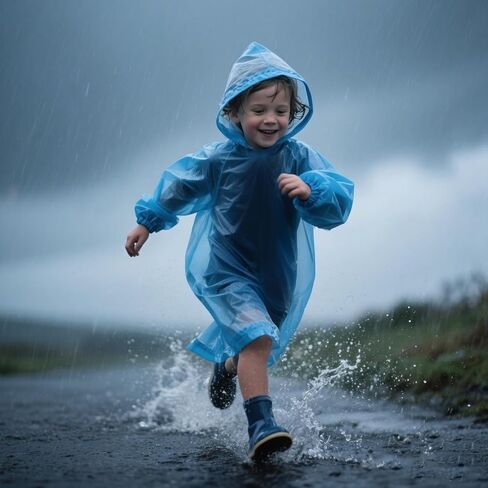 4/6 Pack Disposable Rain Poncho for Kids/Adults - Emergency Rain Poncho with Hood, Ponchos Family Pack for Outdoor in Saudi Arabia