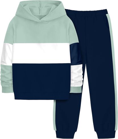 Crazyme Boys Clothes Long Sleeve Hoodie Sweatshirts and Sweatpants Set 2 Piece Fall Winter Boys Hoodies Size 6-14 in Saudi Arabia