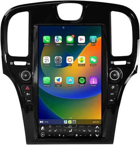 Android Car Radio for Chrysler 300C Car Multimedia Player Replacement 12.3Inch Touch Screen Auto Stereo GPS Navigation (2011-2014 Year) in Kuwait