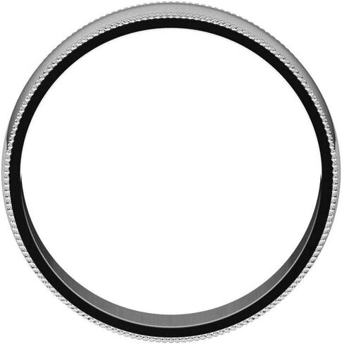 Milgrain Domed Wedding Band Beleved Edge Solid 925 Sterling Silver Real 10k 14k 18k 18k Rose Rose White Gold أو Platinum Ring Light Classic Classic STEPT 2MM 4MM 6MM 8MM in Kuwait